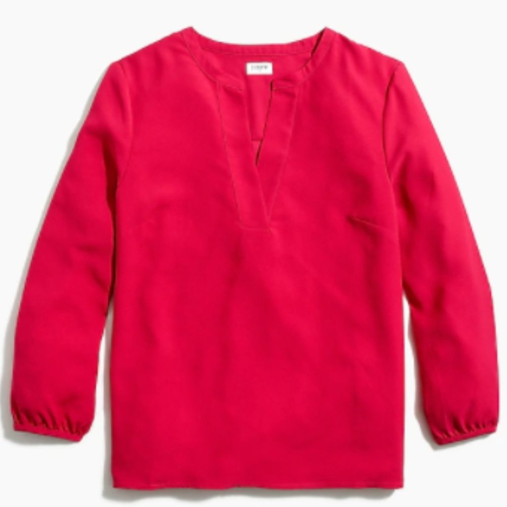 J. Crew V-neck crepe top